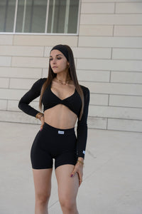 Twisted Long Sleeve Top - Noir