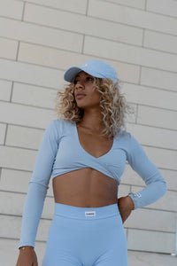 Twisted Long Sleeve Top - Bleu ciel